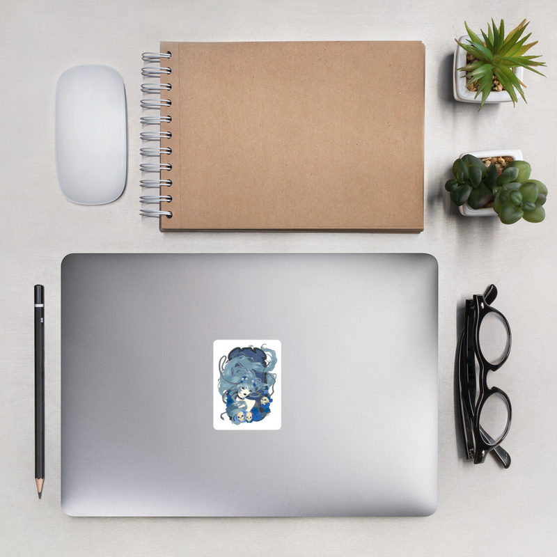 Blue Lady -- Bubble-free stickers