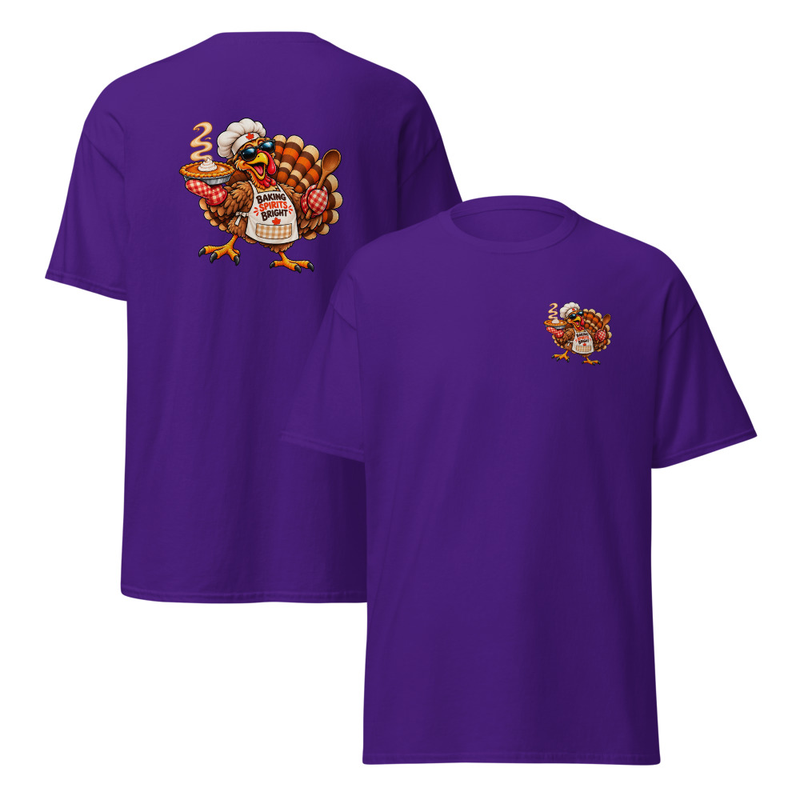 Festive Baking Turkey Unisex classic tee – L, Purple