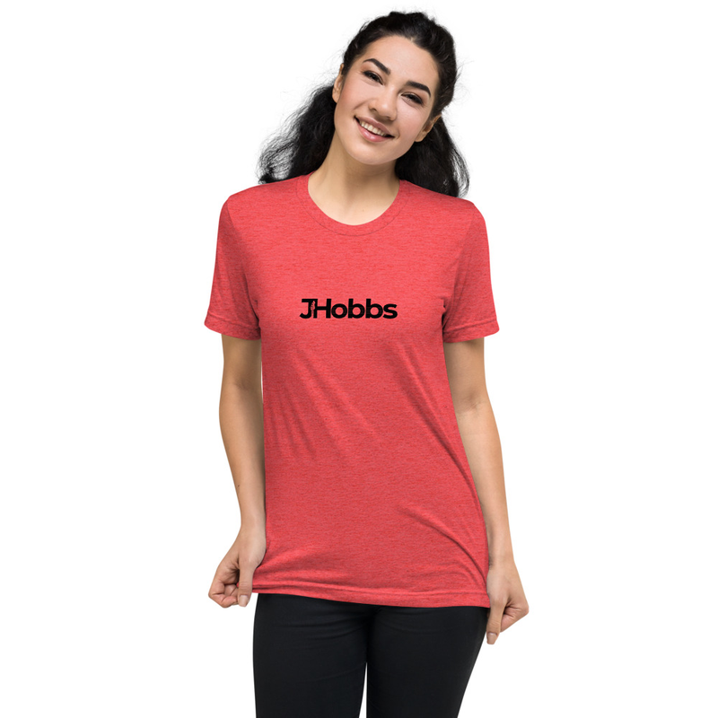 Black JHobbs Logo Adult Tri-Blend Short sleeve t-shirt – M, Red Triblend