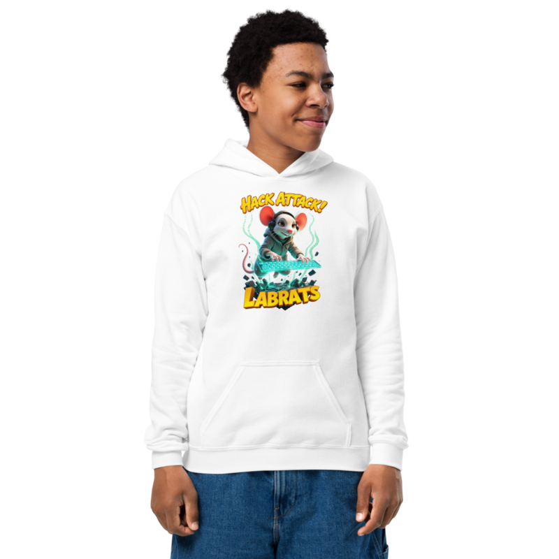 Byte C Cheddar Hack Attack Kids Hoodie
