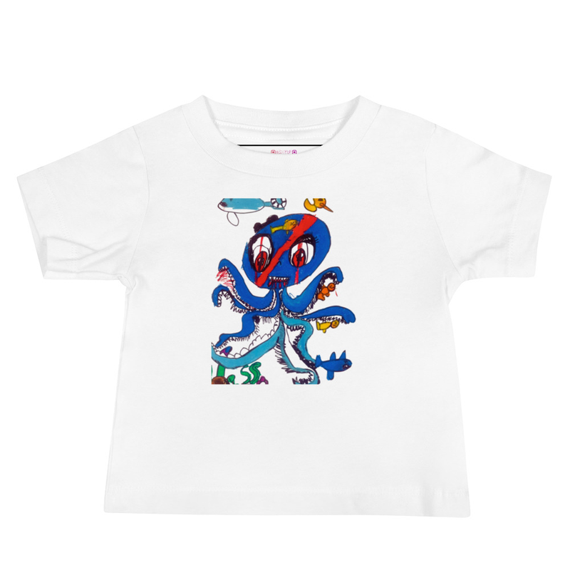 The Octopus - Baby Tee – 6-12m, White