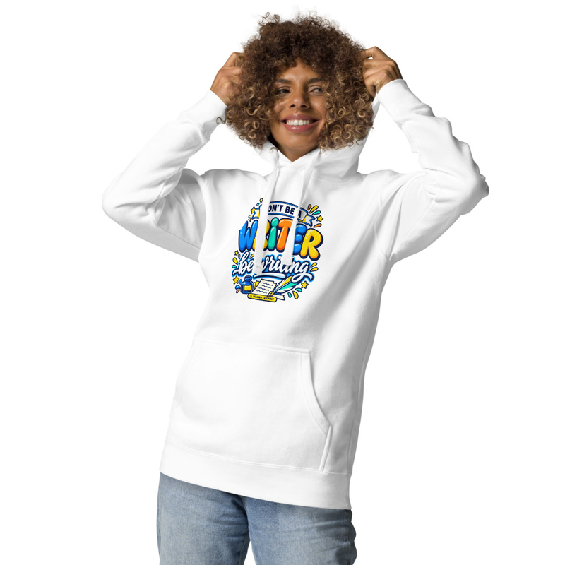 Be Writing - Adult Hoodie – XL, White