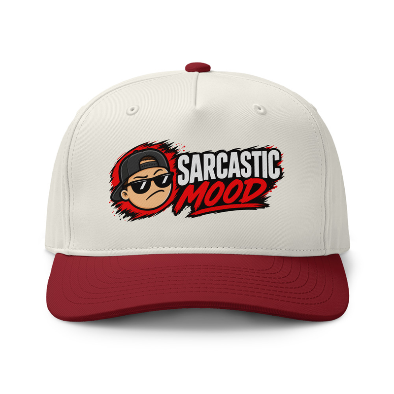 Sarcastic Mood - Two-tone cap – One size, Natural / Cardinal