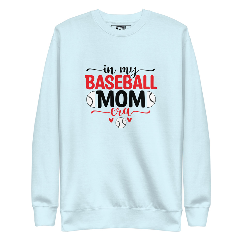 Baseball Mom Era - Premium Sweatshirt – XL, Sky Blue