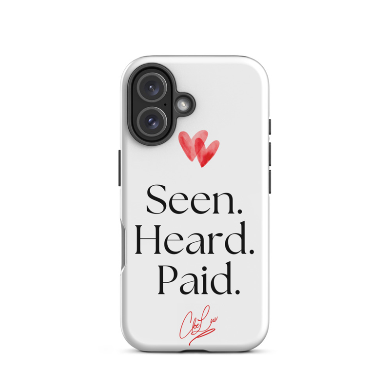 Seen. Heard. Paid. Iphone Case – iPhone 16, Matte