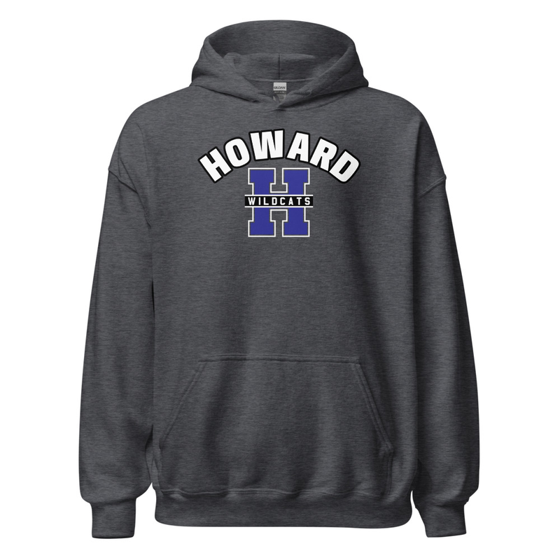 Howard Wildcats Unisex Hoodie – XL, Dark Heather