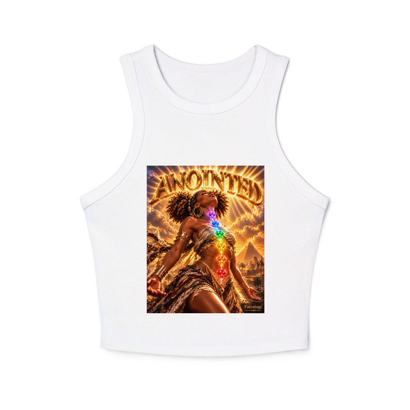 Women's micro rib racer tank top