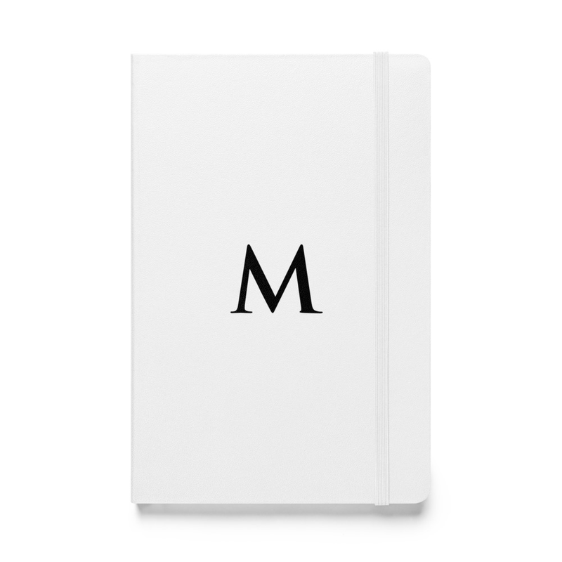 M Hardcover Bound Notebook – 5.5″×8.5″, White