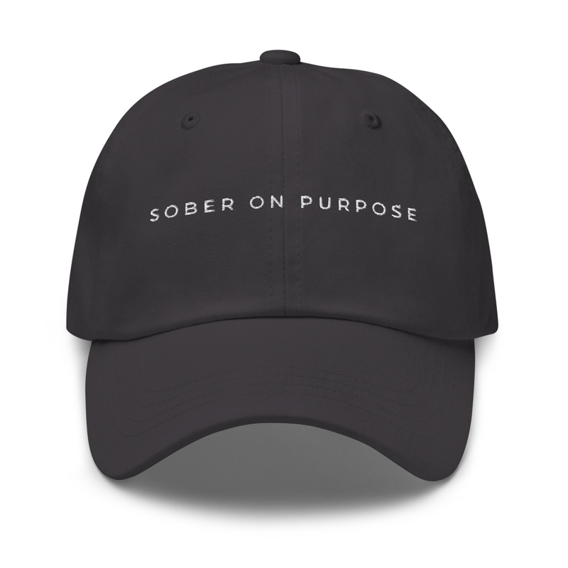 SOBER ON PURPOSE // Dad hat with color – One size, Dark Grey