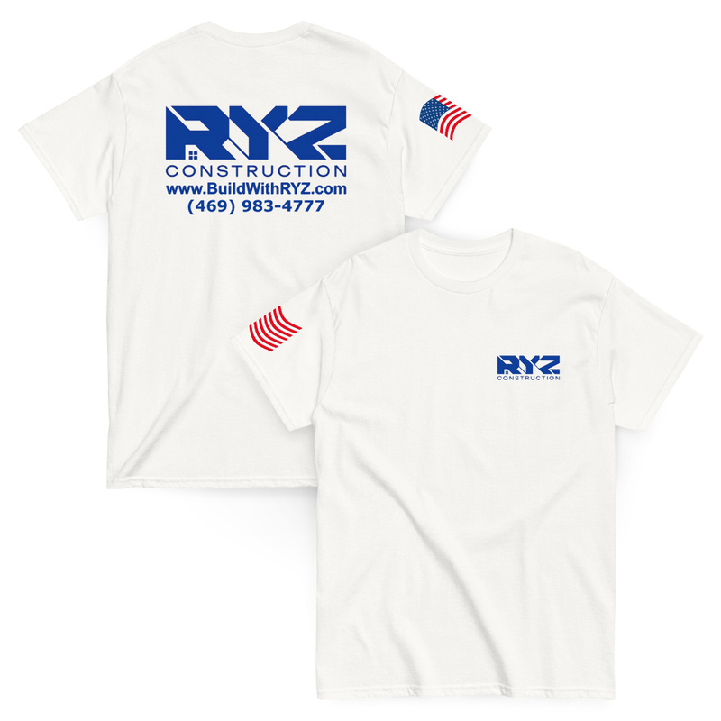 RYZ Construction Classic Unisex T-Shirt – S, White