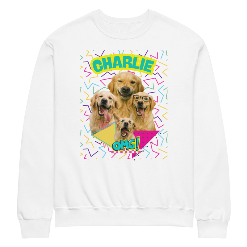 Retro Personalized Pet Party - Crew neck sweatshirt