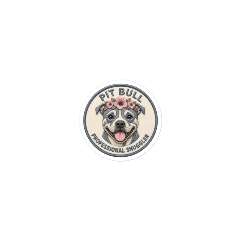 Professional Snuggler Pit Bull Sticker — Floof