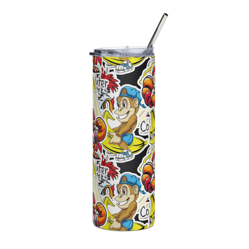 Sip Happens - Stainless Steel Tumbler with Straw for All-Day Hydration
