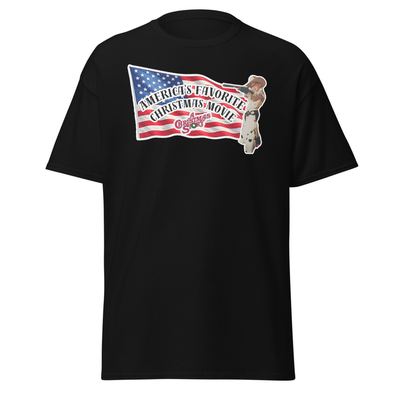 America's Favorite Christmas Movie Flag  With Ralphie T-Shirt