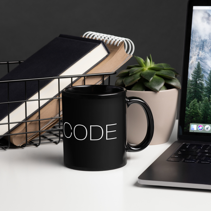 Coach Code Black Glossy Mug