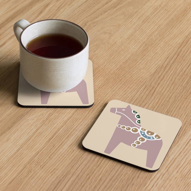 Cork-back coaster - Dalahäst