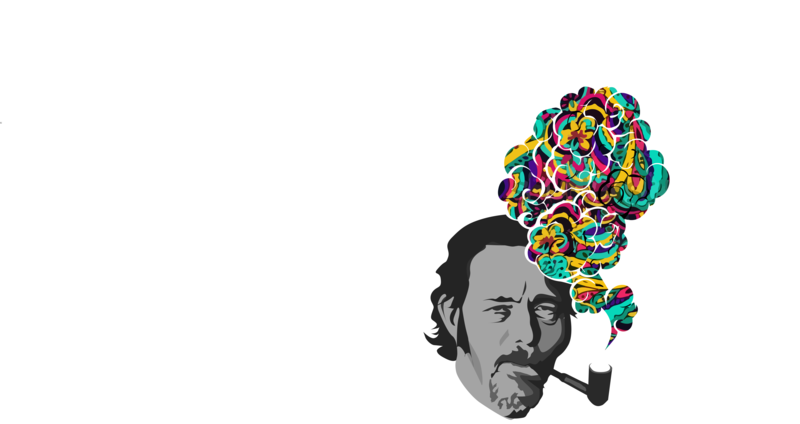 Alan Watts - Colorful Smoke - Zen Buddhism Unisex t-shirt