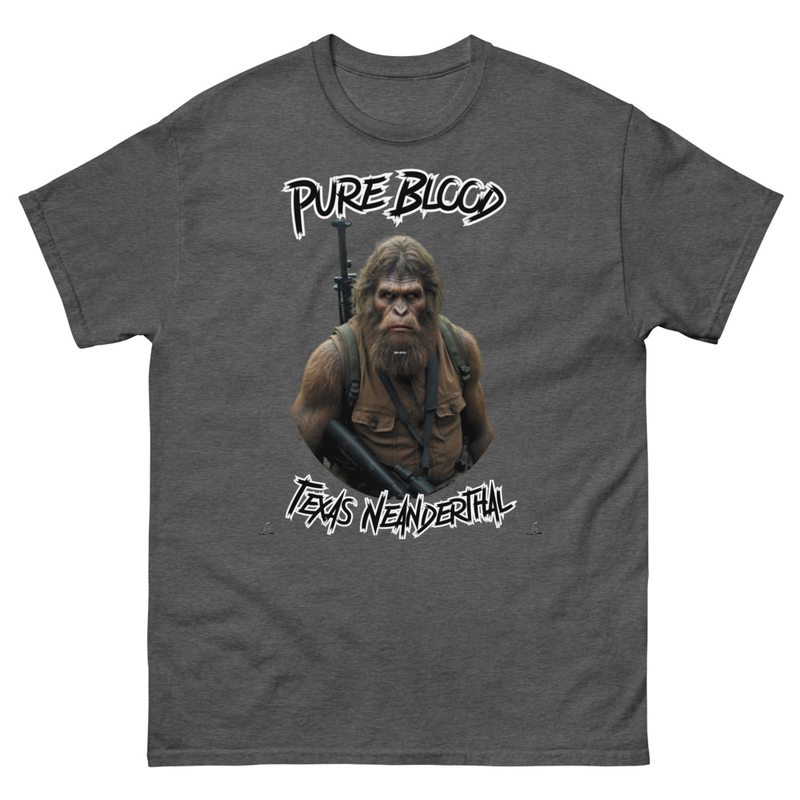 Texas Neanderthal T- Shirt – S, Dark Heather