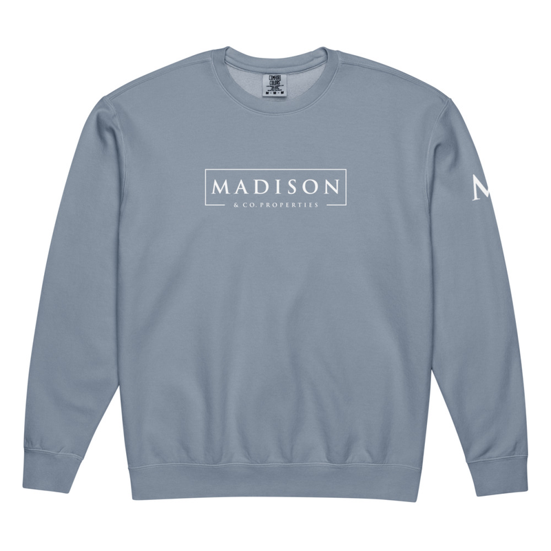 Madison Unisex Crew Sweatshirt – 3XL, Blue Jean