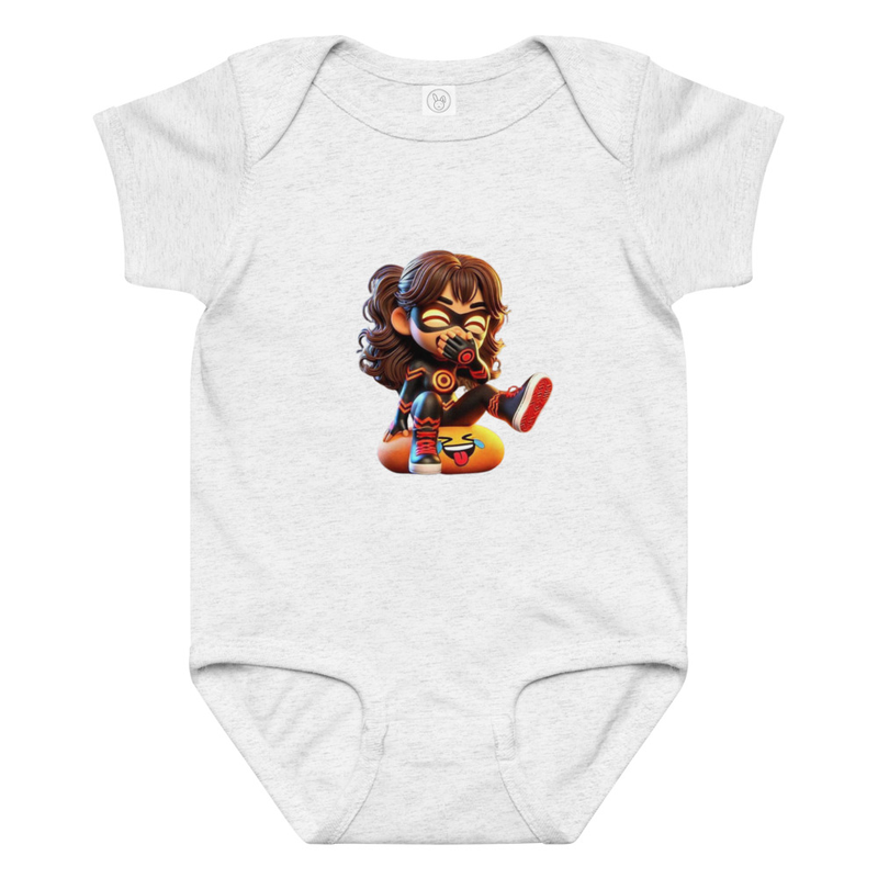 Lora “Curiosity Captain”  Onesie ❓???? – 6M, Ash