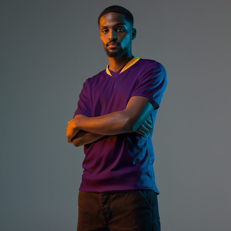 Kicxs Unisex Sports Jersey - Purple/Gold
