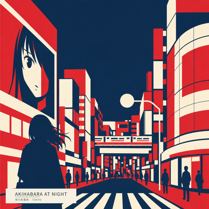 Akihabara at Night(夜の秋葉原)のアートワーク