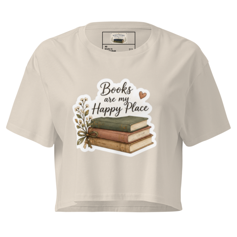 Happy Place Women’s crop top – XS, Bone