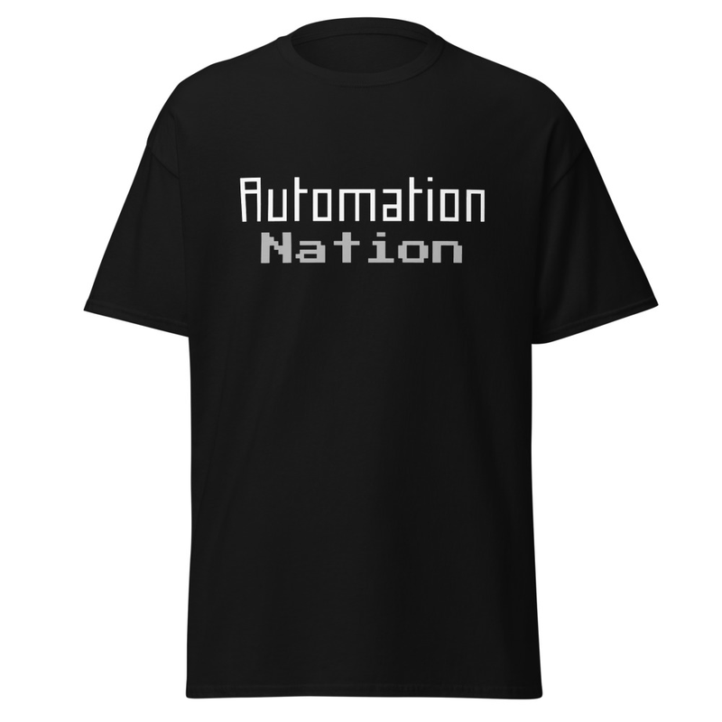 Unisex Automation Nation T Shirt – S, Black