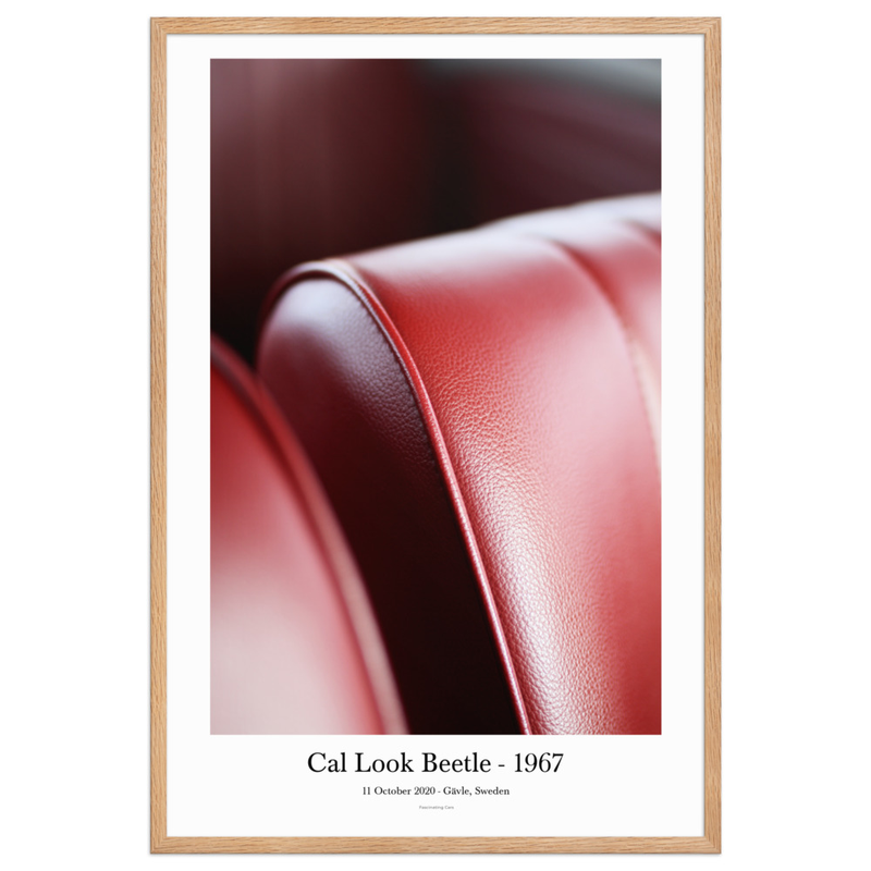 Cal Look Beetle 1967 – Framed Interior Print – 61×91 cm, Oak