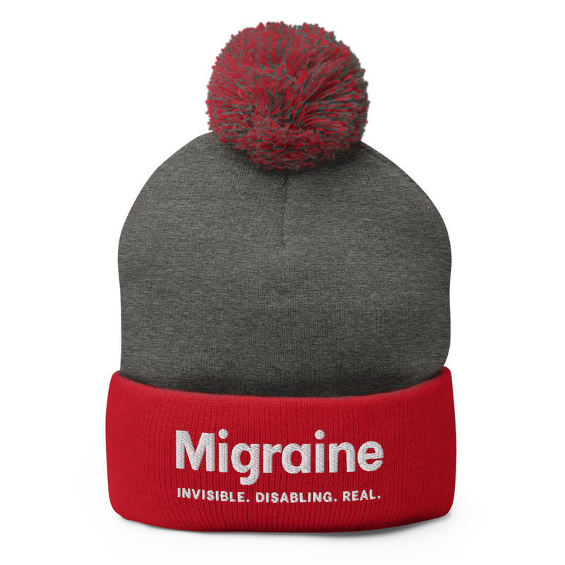 Migraine Awareness Pom-Pom Beanie thumbnail 5