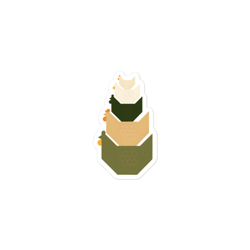 Flock Stack Minimal Sticker (Artist Series) mockup