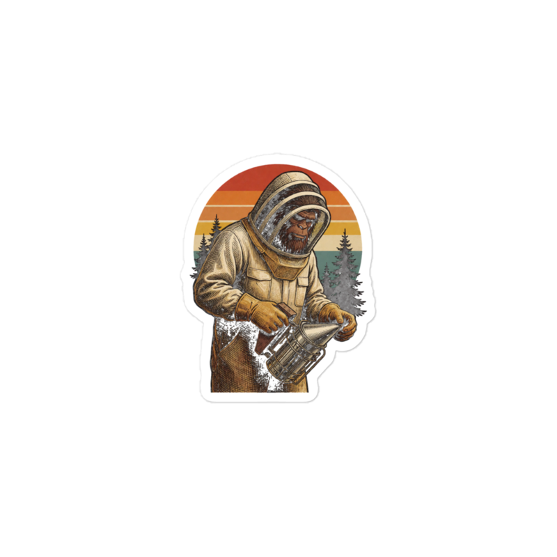Veiled Bigfoot Sticker mockup