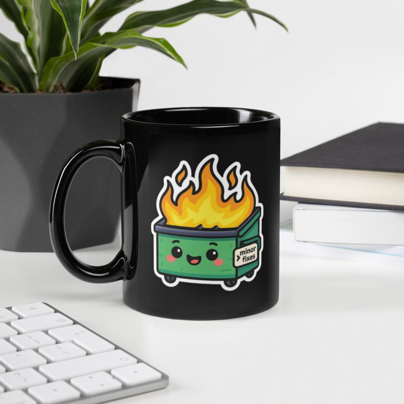 Git Dumpster Fire V2 White Glossy Mug | Josh Lehman's Store | Josh Lehman's  Store