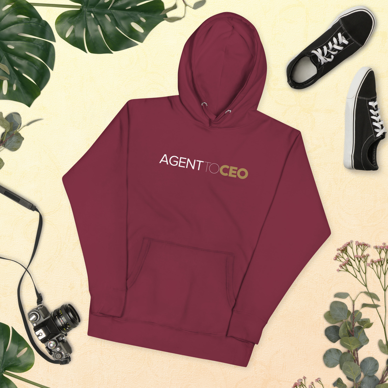 Agent To CEO Unisex Hoodie – XL, Maroon