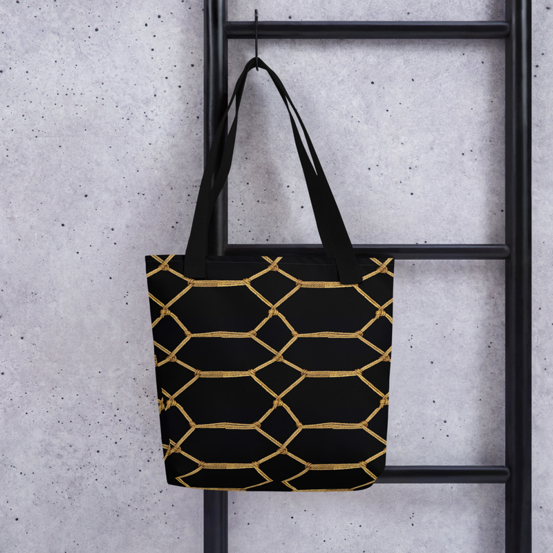 "Knotty Carrier" Diamond Rope Tote Bag