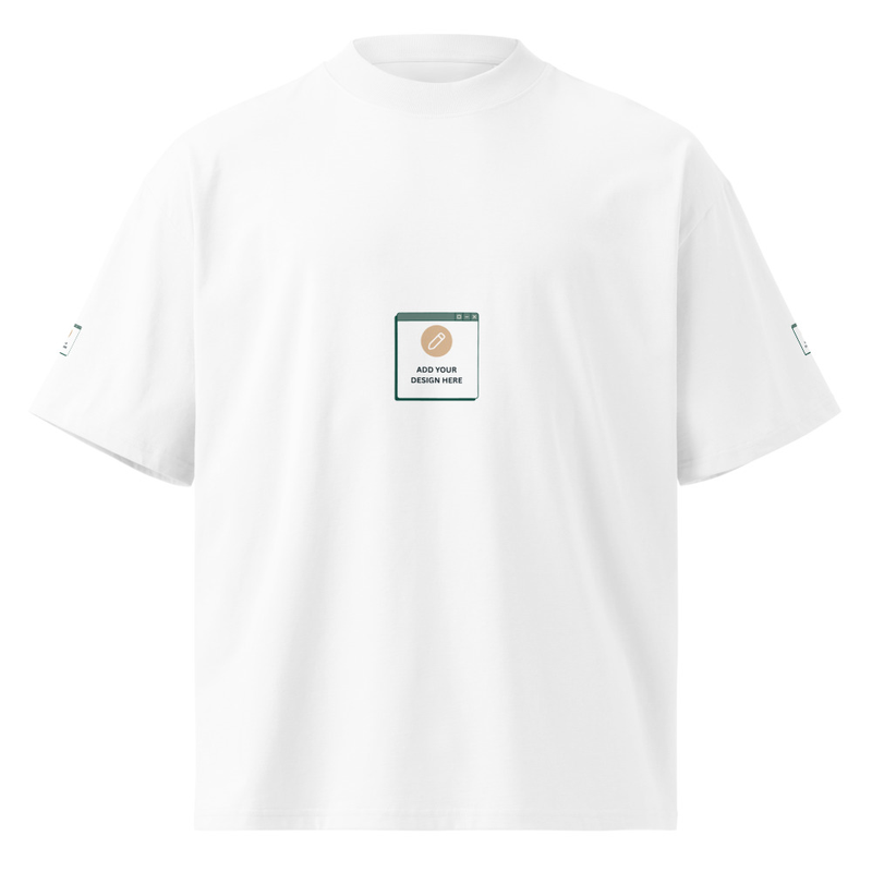 Unisex organic oversized high neck t-shirt / S