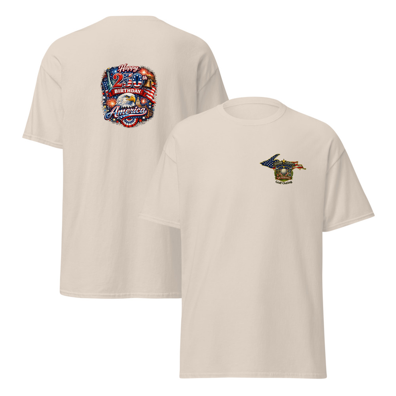 Happy Birthday 250th Unisex classic tee – XL, Natural