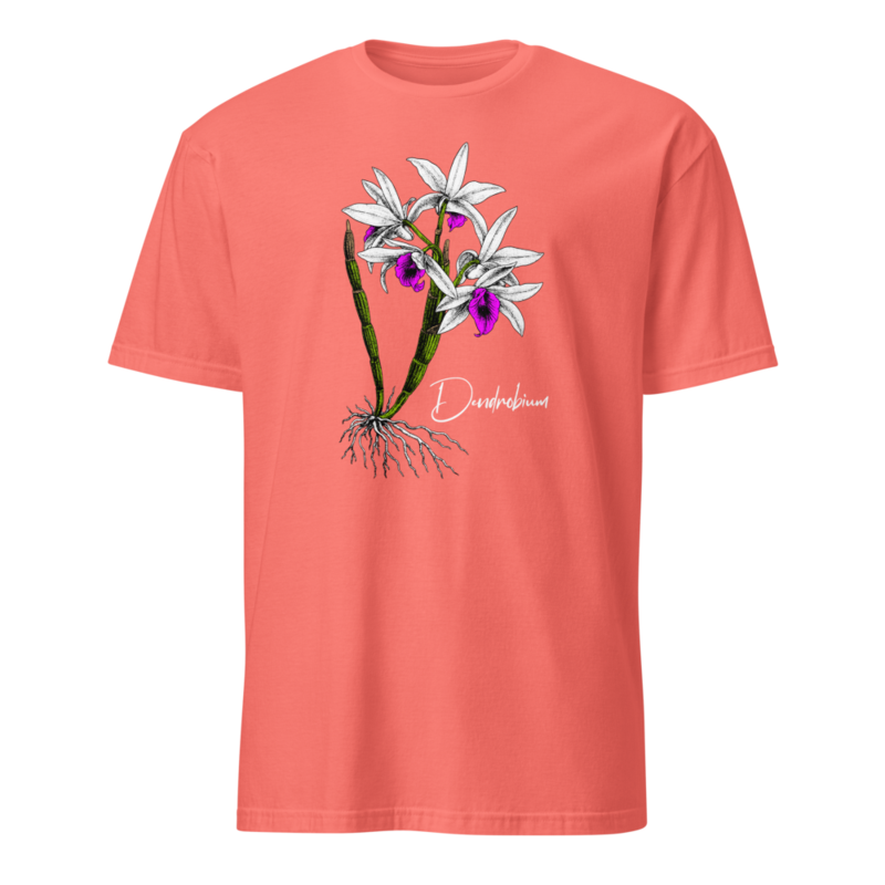 Dendrobium v1 Shirt – S, Coral Silk