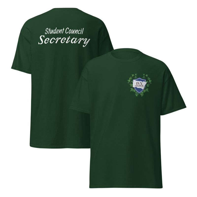 Ivy Council- Student Council Secretary Forest Green T-Shirt