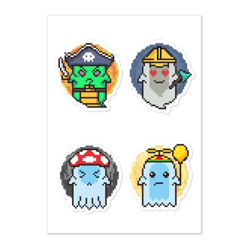 4x CryptoGhosts Stickers