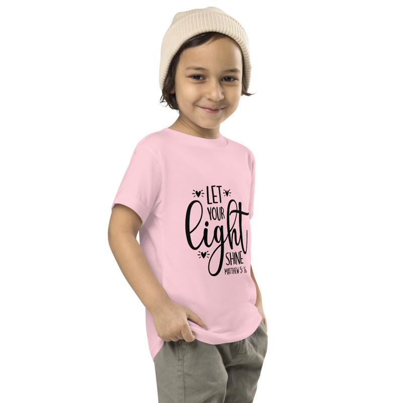 LET YOUR ligth SHINE - Toddler Short Sleeve Tee – 2T, Pink