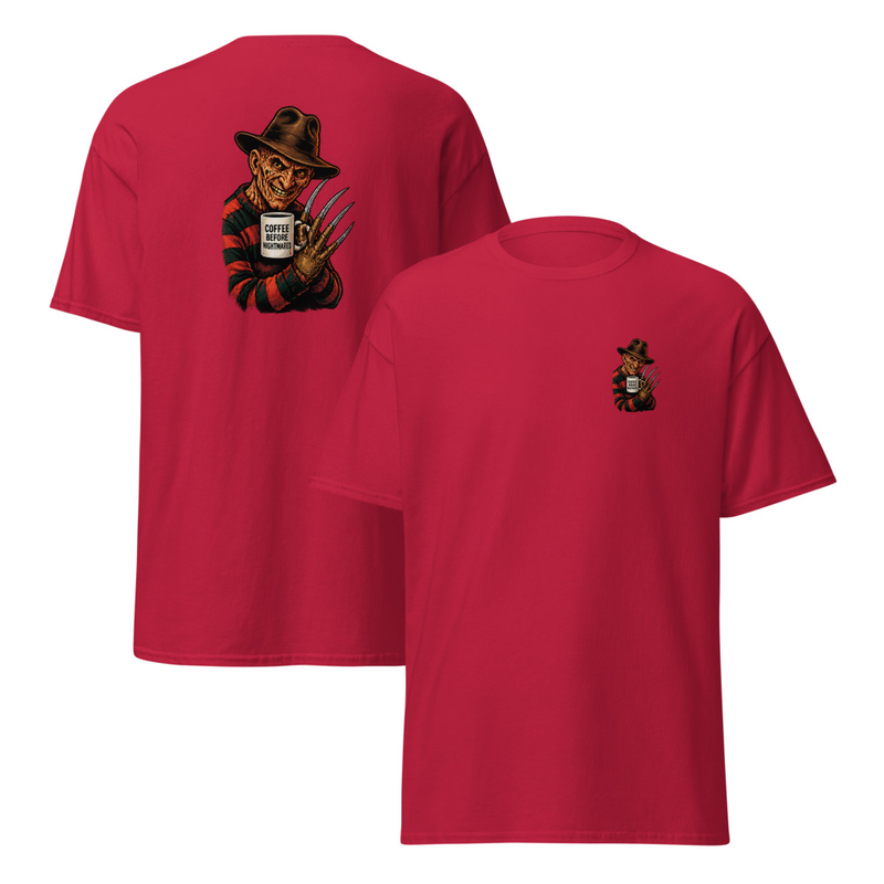 Coffee Before Nightmares Unisex classic tee – S, Cardinal