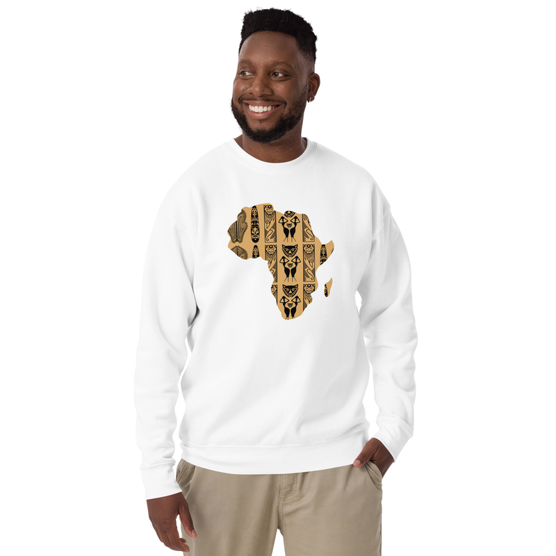 AFRIKA10V Unisex Premium Sweatshirt – 2XL, White