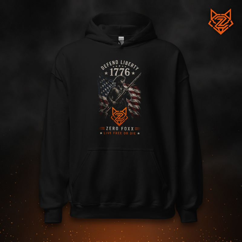 1776 — Defend Liberty | Double-Sided Hoodie — Front