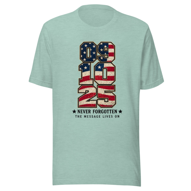 09/10/25 Unisex T-Shirt β Heather Prism Dusty Blue