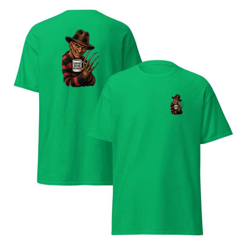Coffee Before Nightmares Unisex classic tee – XL, Irish Green