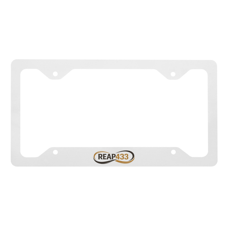 Metal license plate frame
