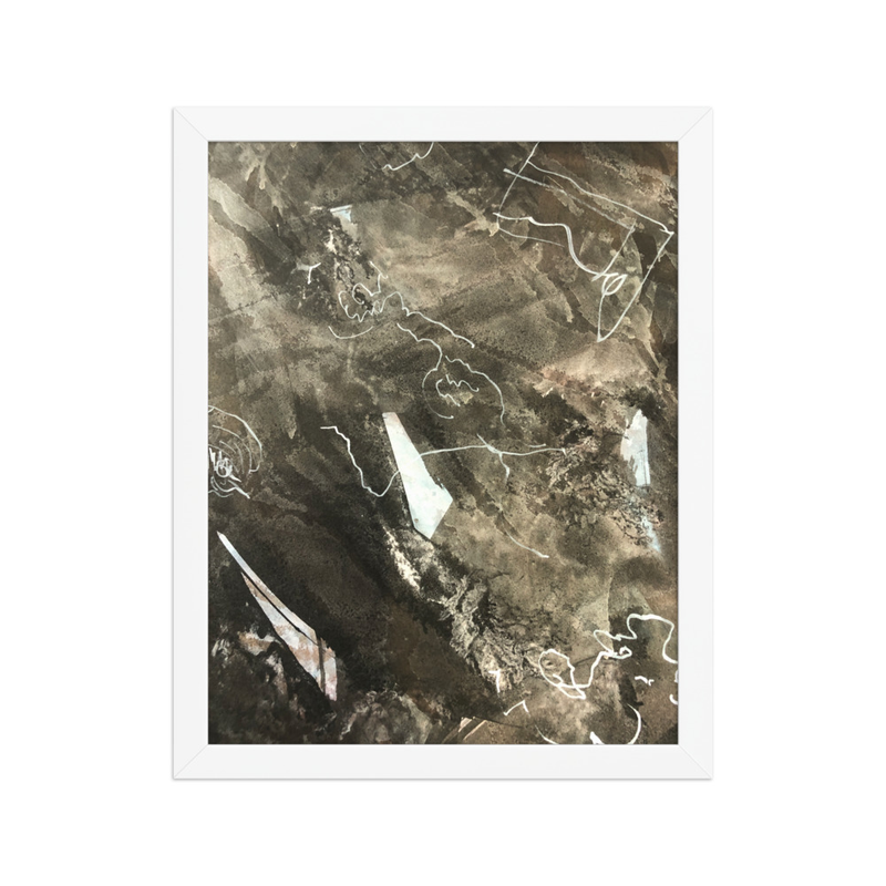 Perceptual Field 0173 – Signals in the Dark – Framed Print