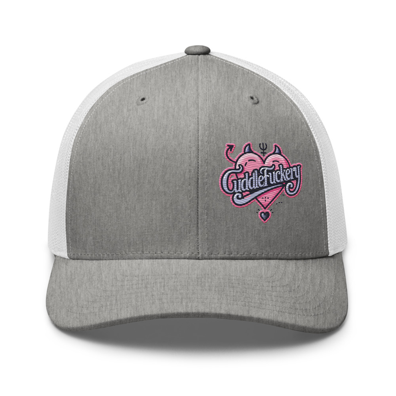 Golf Hat – One size, Heather Grey/White