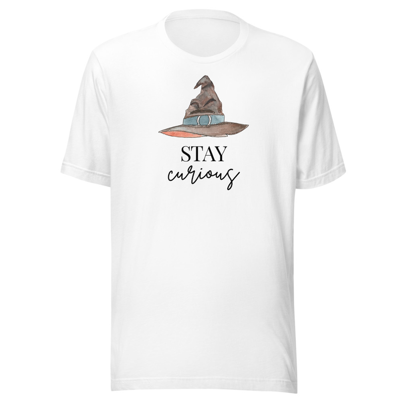 Stay Curious Tee – XS, White